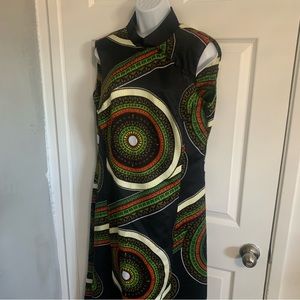 Gorgeous, vintage ethnic print dress. EUC Hand Made (see measurements)